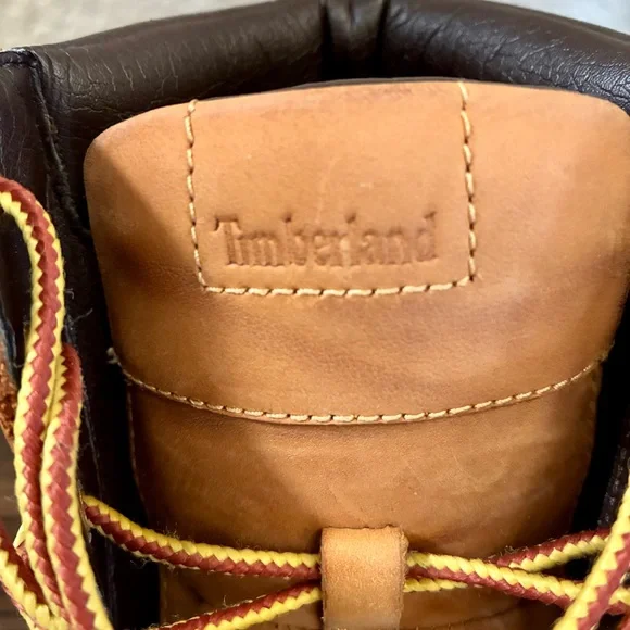 Timberland Tan Leather High-Top with Black Collar - Picture 5 of 7